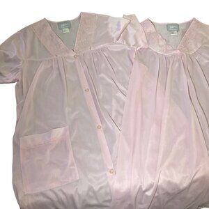 Blair Women's Pink Nightgown & Robe Set Size small s nylon